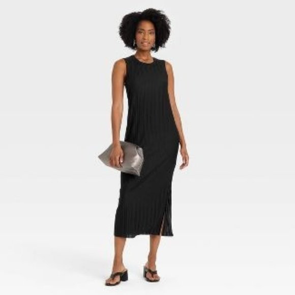 a new day Dresses & Skirts - NWT Women's Sleeveless Plisse Knit Dress - A New Day™ Black